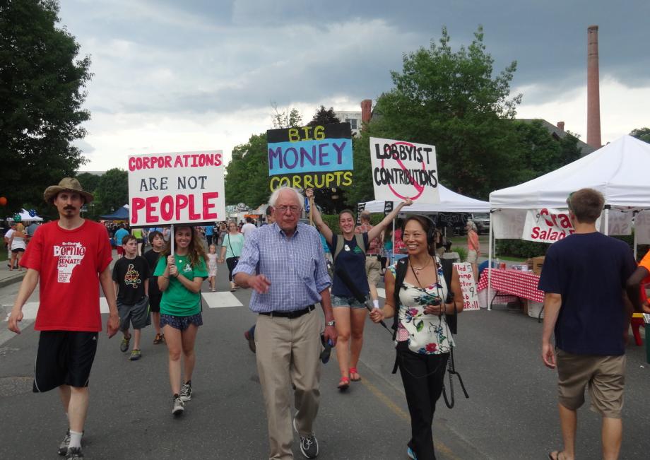 Bernie Sanders against Wall Street